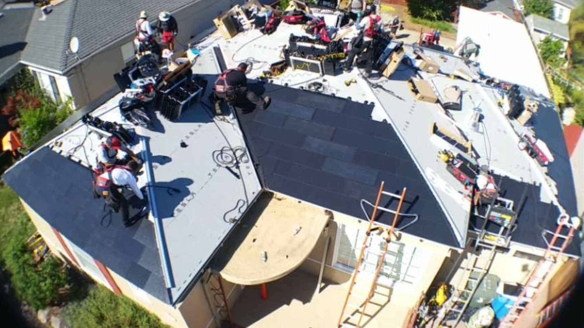 Tesla solar roof install