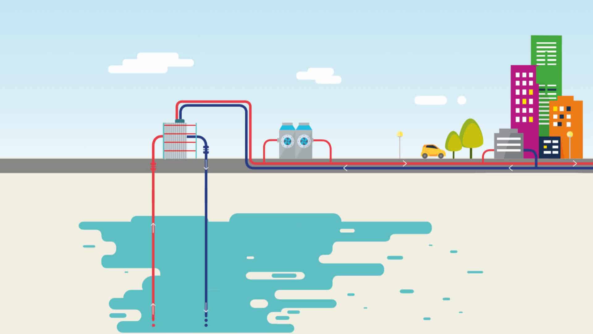 Geothermal Power Station Diagram