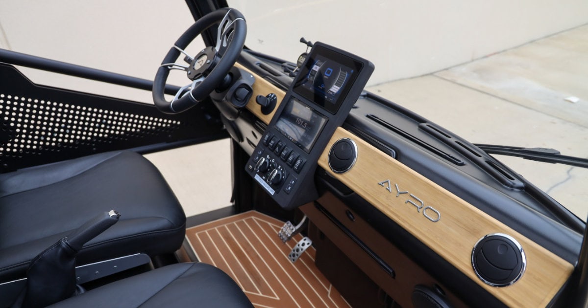 AYRO Vanish: First US-Crafted Electric Mini-Truck Starts Street-Legal Process 4 Ayro Vanish LSEV Interior