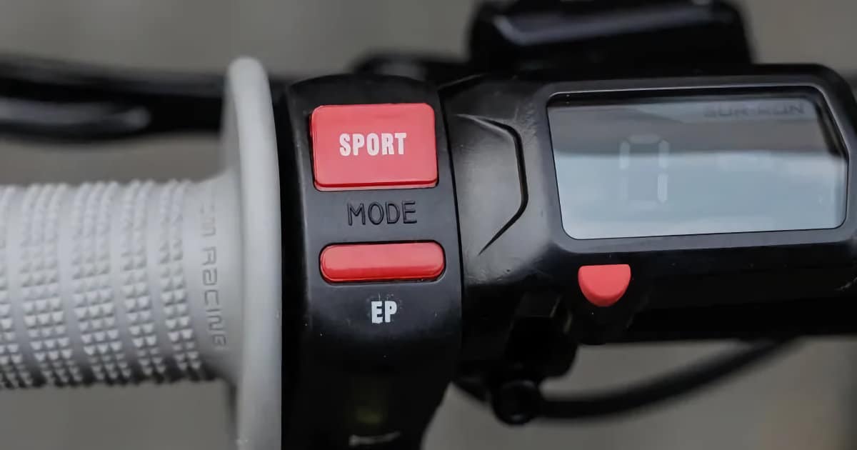 Electric Motorcycle Power Mode Selector