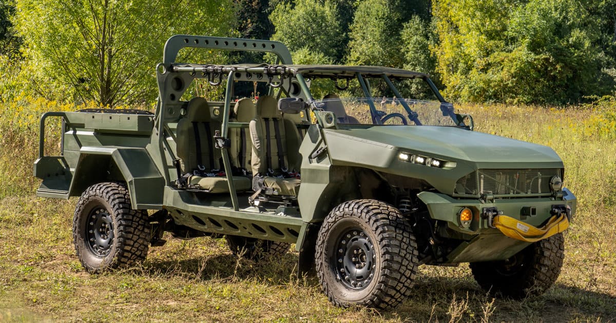 GM Defense Unveils Enhanced Military-Ready Hummer EV 2 GM Defense eMCV In The Field