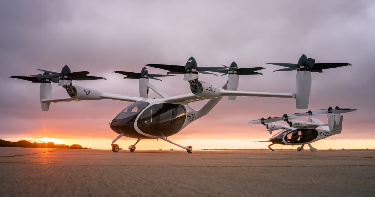 Joby eVTOL Electric Aircraft At Sunrise