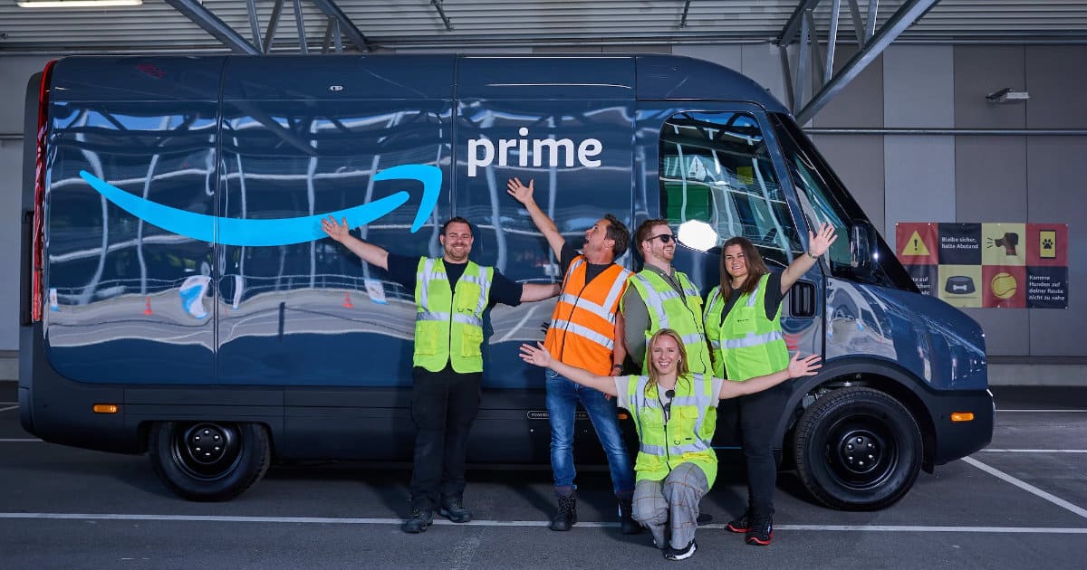 Rivian Brings First Amazon EV Delivery Vans To Europe 5 Rivian Amazon Electric Delivery Van Drivers