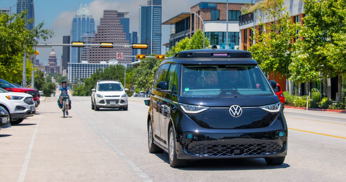 Volkswagen ID. Buzz Driverless Trials Kickoff in Austin, Texas 5 VW ID. Buzz Self Driving Test Vehicle Driving
