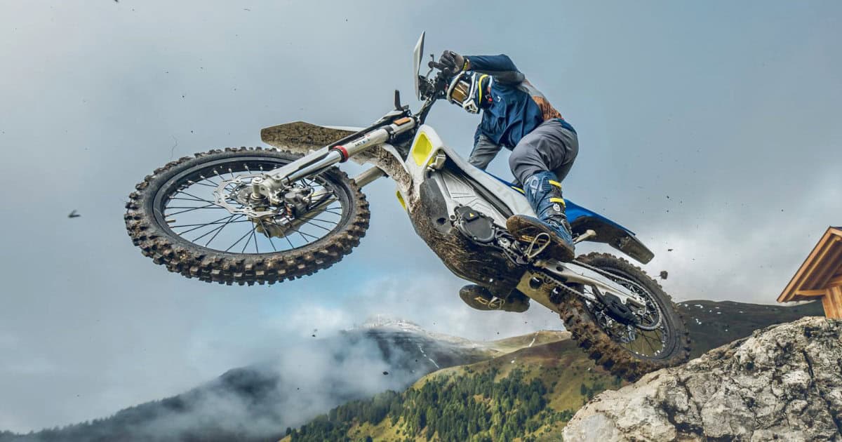 Husqvarna Pioneer 2025 Electric Motorcycle Jumping