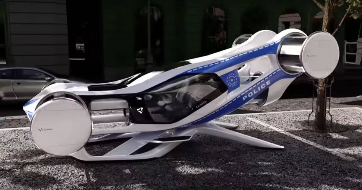 CycloTech BlackBird Flying Taxi Unveils CycloRotor Technology 4 CycloTech BlackBird Flying Electric Police Vehicle