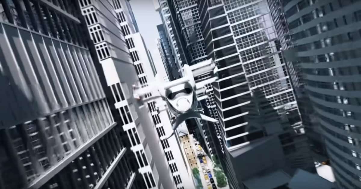 CycloTech BlackBird Flying Taxi Unveils CycloRotor Technology 3 CycloTech BlackBird Flying Electric Taxi In City